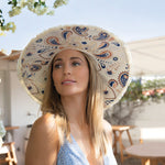 Ariana Womens Raffia Sun Hat made of raffia and polyester